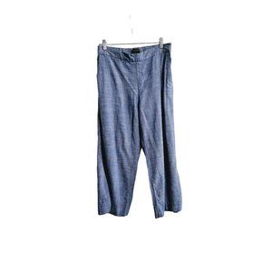 Banana Republic Rowan Wide Leg Size 10 Blue pull on‎ Cropped Blue